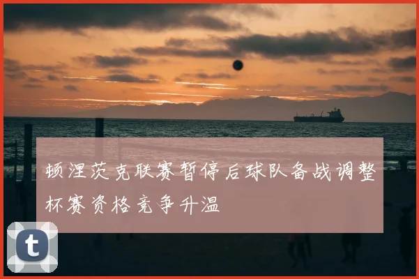 顿涅茨克联赛暂停后球队备战调整杯赛资格竞争升温
